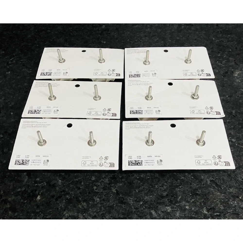 Set Of 12 H&M Ruffle Flower Drawer Pull Or Cabinet Knob Creamy White Brand New